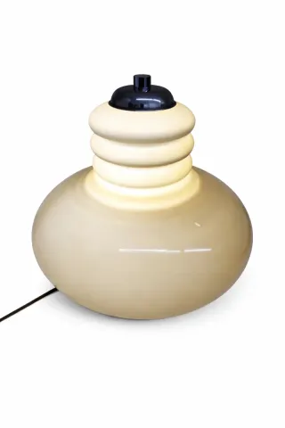 Candeeiro de vidro castanho opal