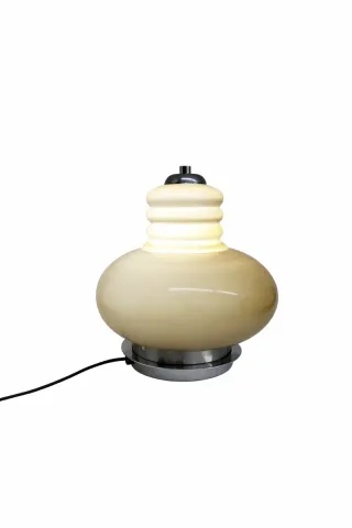 Candeeiro de vidro castanho opal