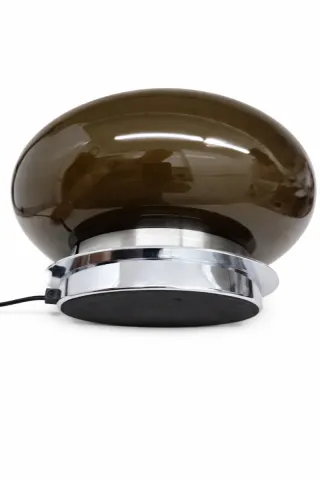 Candeeiro de vidro castanho opal