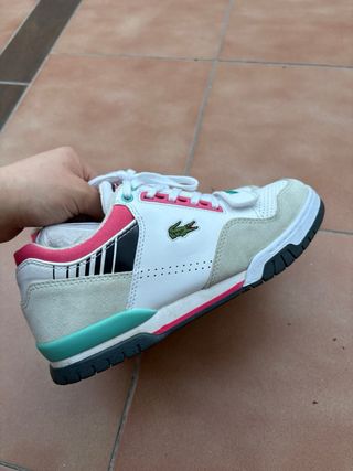 Zapatillas Lacoste Blancas y Rosas