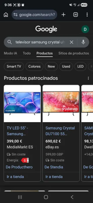 Television samsung crystal UHD DU7100 55