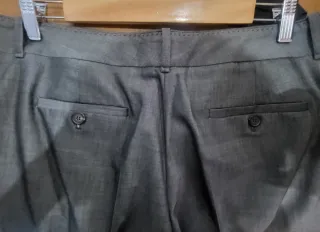 Pantalón de traje gris mujer