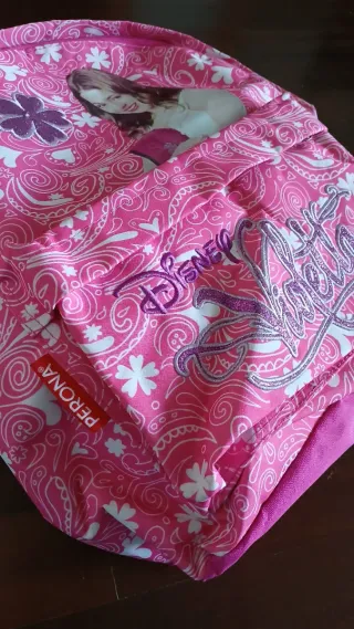 Mochila Escolar Disney Violetta Rosa