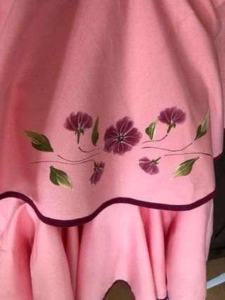 Traje Flamenca pintado a mano T4-6 años