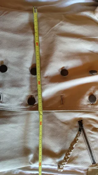 Cazadora Piel Mujer Beige