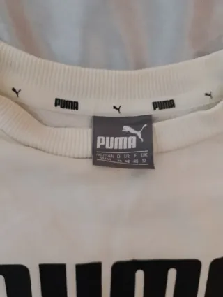 Sudadera Puma Talla L Blanca Hueso