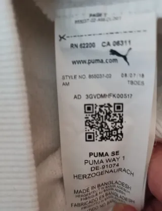 Sudadera Puma Talla L Blanca Hueso