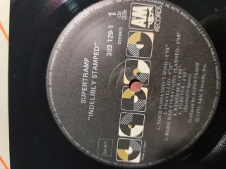 Supertramp LP Indelibly Stamped