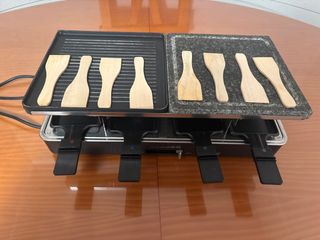 Raclette con plancha y piedra