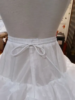 Cancán blanco volantes talla única