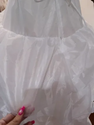 Cancán blanco volantes talla única