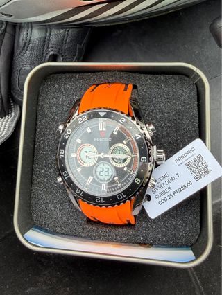 Reloj Frederic Sport Dual Time Naranja