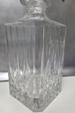 Botella antigua cristal tallado