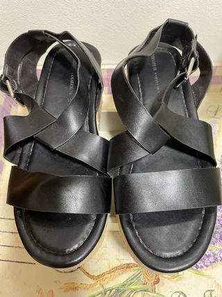 Sandalias esparto Pull&Bear negras