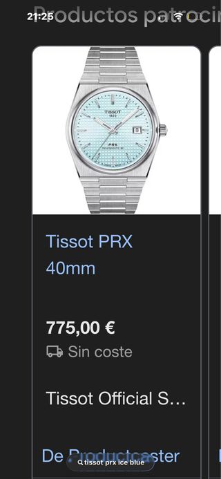 Tissot PRX Ice Blue - Nuevo