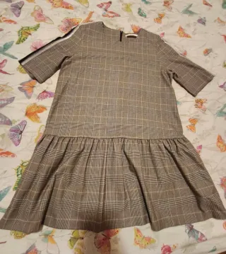 Vestido cuadros Zara