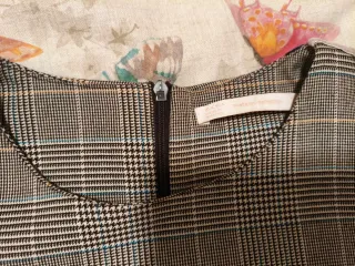 Vestido cuadros Zara