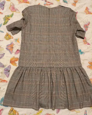 Vestido cuadros Zara