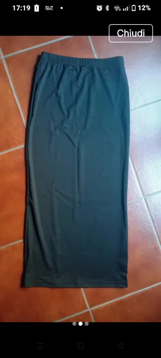 Gonna tubino elasticizzato vintage nera