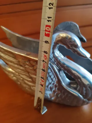 Servilletero Cisne Metal Plateado