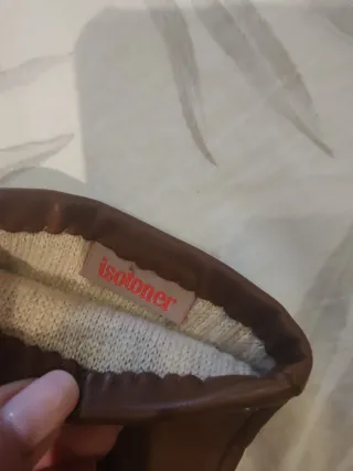Guantes de Piel Isotoner Marrones Nuevos sin estre