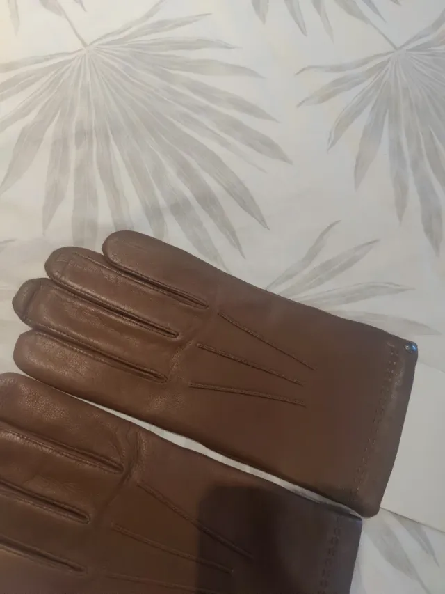 Guantes de Piel Isotoner Marrones Nuevos sin estre