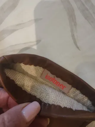 Guantes de Piel Isotoner Marrones Nuevos sin estre
