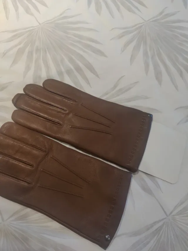 Guantes de Piel Isotoner Marrones Nuevos sin estre