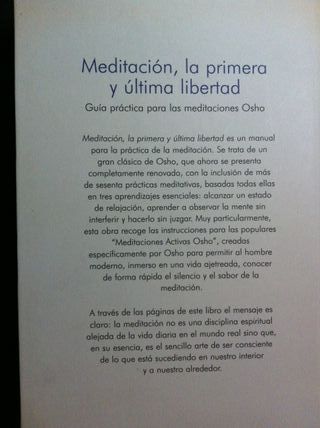 Meditación, la primera y última libertad + DVD