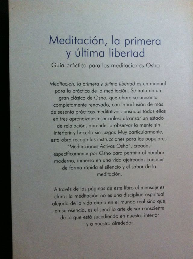Meditación, la primera y última libertad + DVD