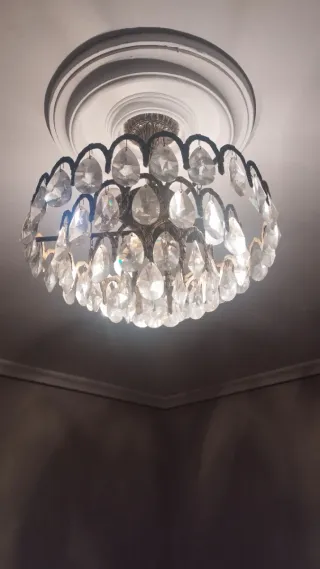 Lámpara lágrimas cristal vintage