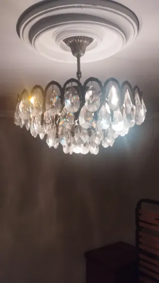 Lámpara lágrimas cristal vintage