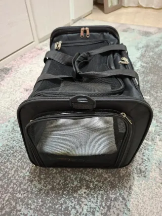 Transportín para mascotas negro