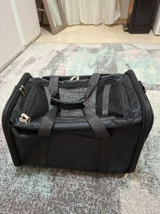Transportín para mascotas negro
