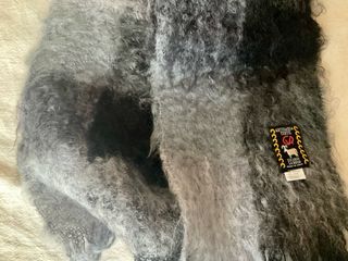 Bufanda Mohair Ezcaray Negra y Gris