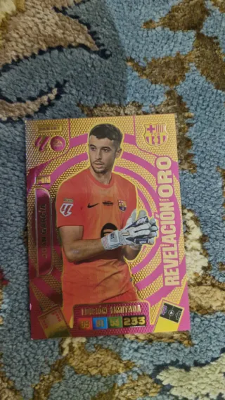 Cromo Panini FC Barcelona Gavi Revelación Oro