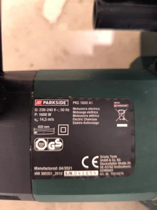 Motosega elettrica Parkside