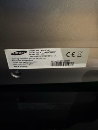 Barra Sonido Samsung HW-H7501 Subwoofer