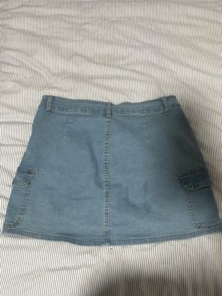 Falda vaquera elástica azul claro XL / L