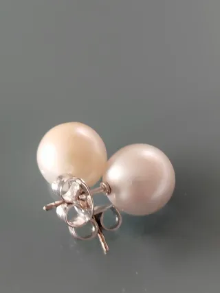Pendientes Perlas Australianas Oro Blanco