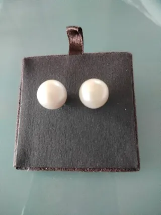 Pendientes Perlas Australianas Oro Blanco