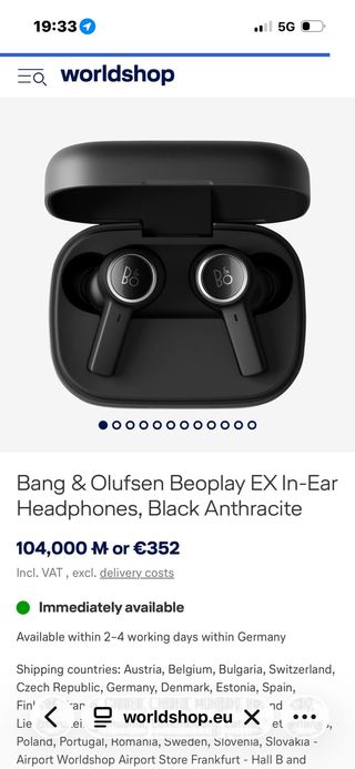 Auriculares Bang & Olufsen Beoplay EX Negros