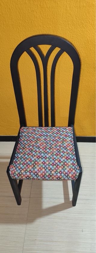 Sillas de restaurante madera y tela