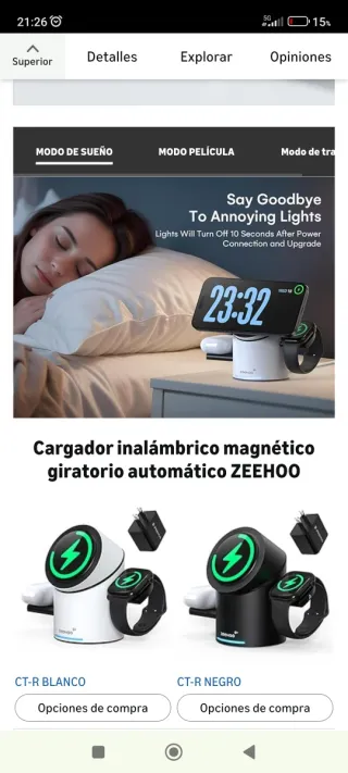 ZEEHOO Cargador 3 en 1 Mag-Safe Qi2