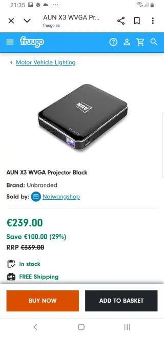 Mini proyector AUN X3_B