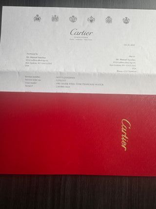 Cartier Tank Cronógrafo Oro y Acero