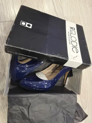 Zapatos de tacón azul T.40 ELODIE