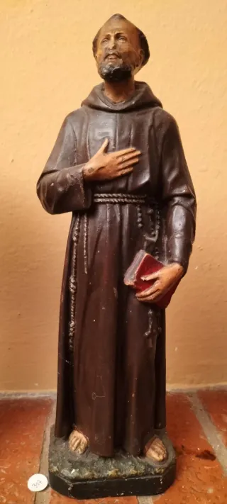 Statua San Francesco in gesso policroma