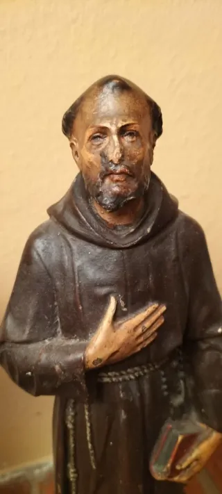 Statua San Francesco in gesso policroma