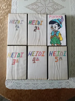 Lote 5 Películas VHS Heidi + Pinocho
